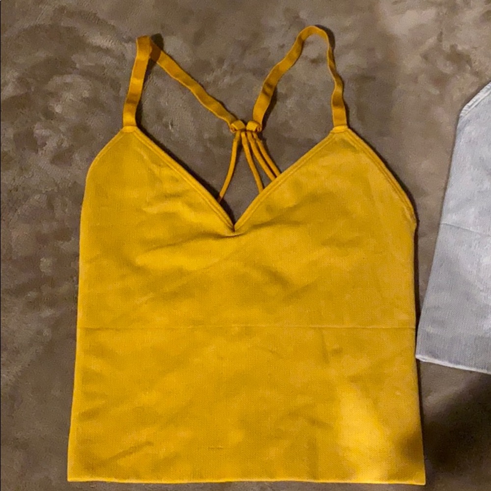Mustard/ Stella top cross back comes in many other colors